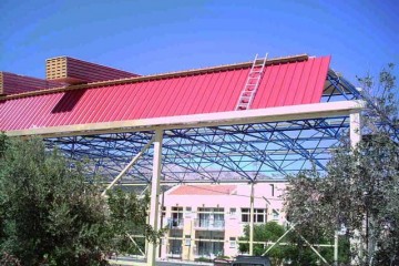 Cladding of space frame for Chios indoor court